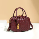 Sac à oreiller tissé de bowling Mini Niche Portable Petit sac carré Sac à bandoulière Biscuit